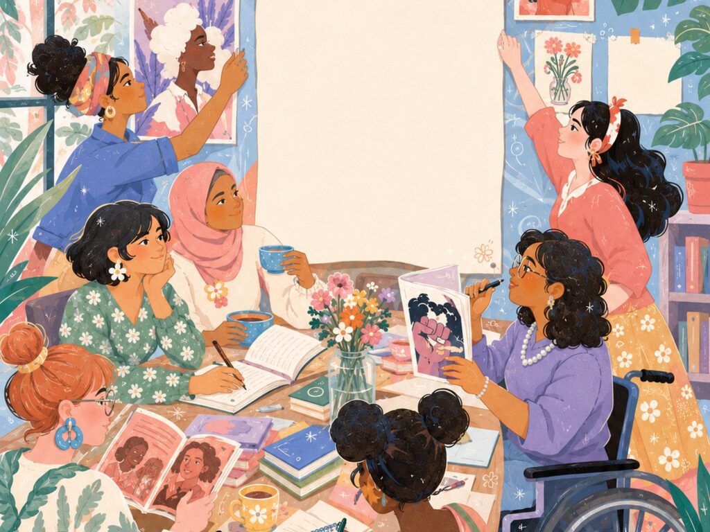 Ilustrasi: ruang belajar kolektif feminis